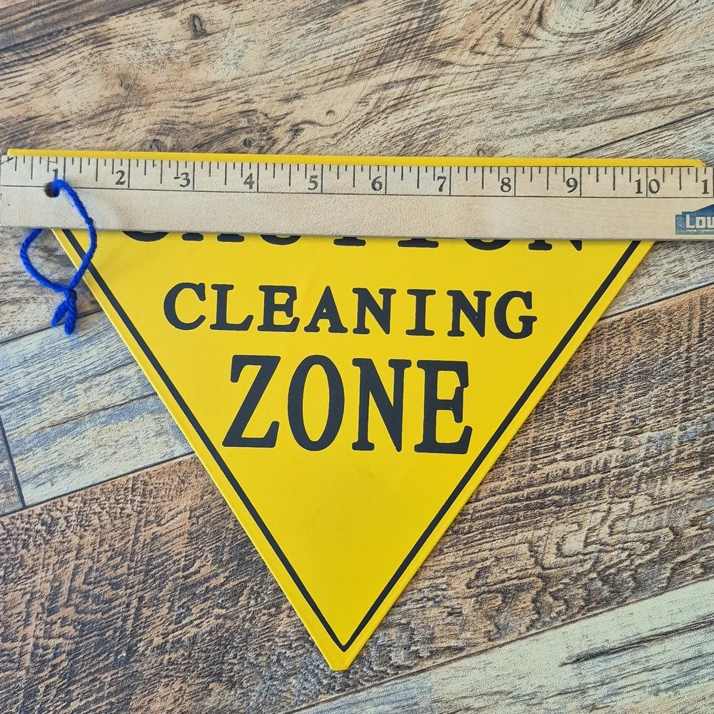 Laundry Room Vintage Metal Sign Set Of 2 Cute Red Stop Sign Yellow Caution Sign